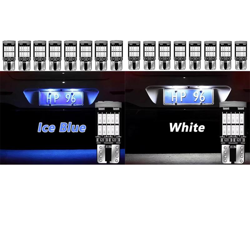 8-16PCS T10 W5W LED Bulb CANBUS No Error 12V 4014-26SMD 400LM 6500K Super Bright White Car Interior Dome Door Maps Trunk Lights