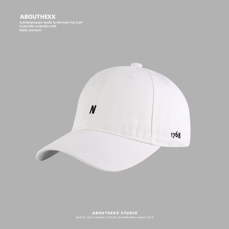Cotton Baseball Cap With Embroidered Letters For Casual Summer Sun Protection