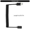 Coiled Fast Speed USB C Female To USB3.1 Male Connector 10Gbps Data Powerful Charging for Type C Devices
