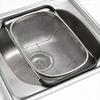 Sink Drain Basket Stainless Steel Mesh Strainer with Telescopic Double-Ear Handle Sink Basket Large Capacity Kitchen Colander for Washing And Draining