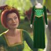 Prinzessin Fiona Cosplay Kostüm Anime Shrek Ehefrau Grün Fiona Cos Kleid Perücken Outfit Für Damen Frauen Langes Kleid Halloween Kopfbedeckung