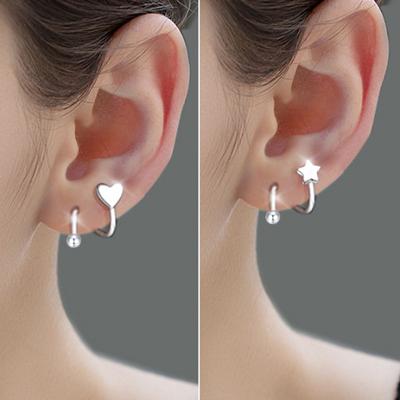 Stud Earrings Star Screw Stud Earrings Tik Tok Live Compact Earrings Simple Wind Rotary Spring Love Earrings