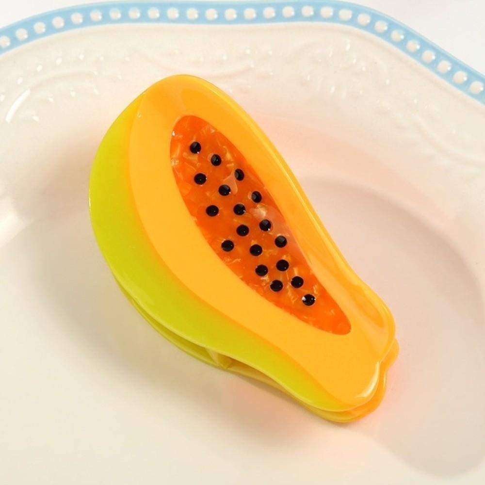 Non Slip Fruit Hair Claw Secure Hold Shark Hair Grip Temperament Acetate Hair Clips  Ponytails