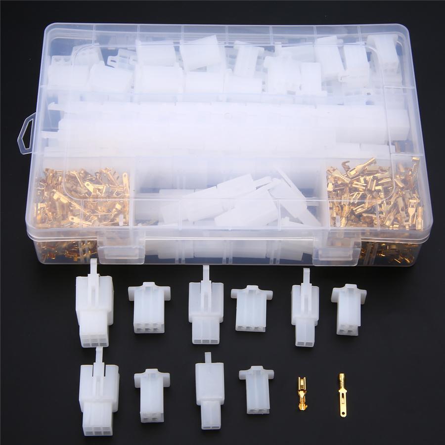 580Pcs Male Female Terminal + 2/3/4/6/9 Pin Housing Connector for Car Motorcycle