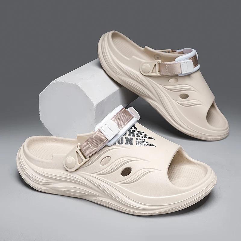 Fashion Men's Sandals Summer Outdoor Thick Bottom Mans EVA Slippers Designed Sandal for Men Soft Flip Flops Casual Beach Popular Model