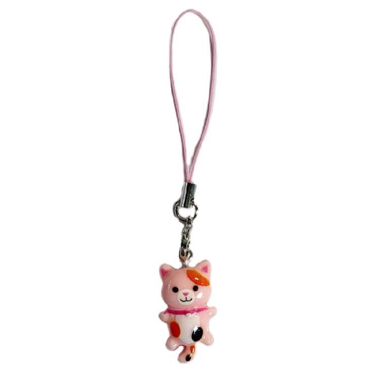 

Y2K Phone Charm Keychain Phone Strap Lovely Cat Keyring for Women Handbag Chain