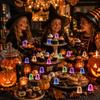 Figurine Mini Fantome Halloween, 100 BUC Fantome Luminoase în Întuneric pentru Masă