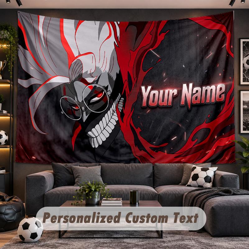 Dandadan Personalisierte Wandteppich-Halterung mit individuellem Namen, Wandkunst Heimdekoration
