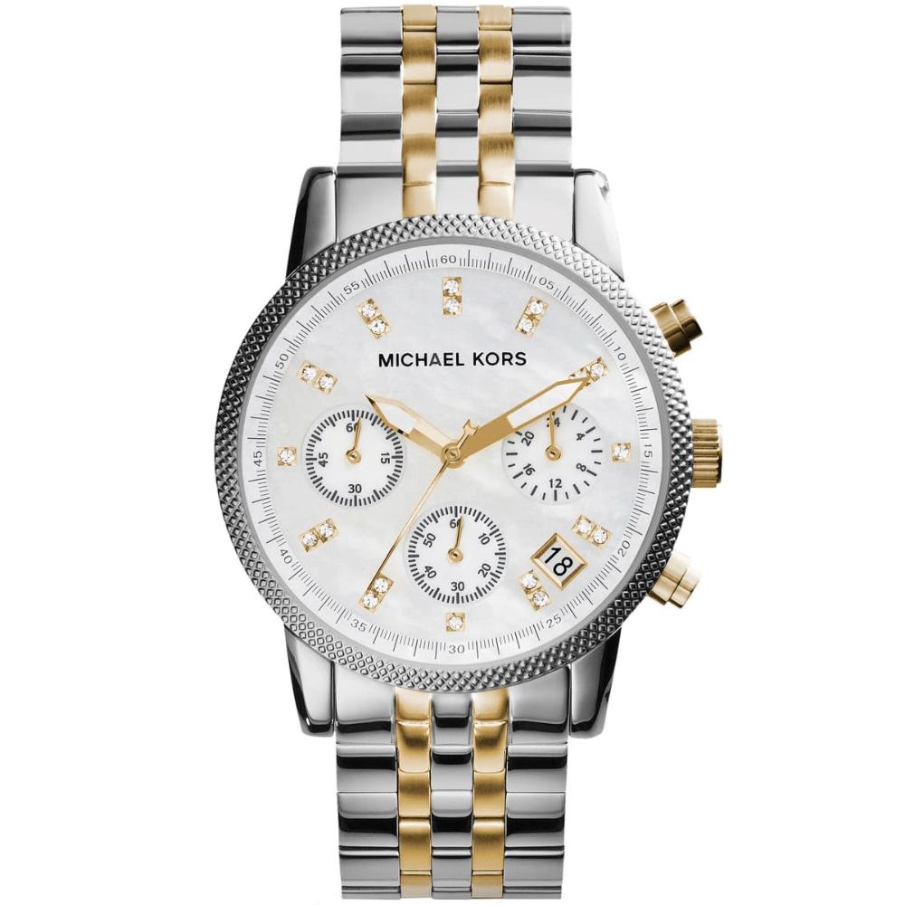 Michael Kors Donna Argento Orologio Da Mk5057 Ritz Cronografo