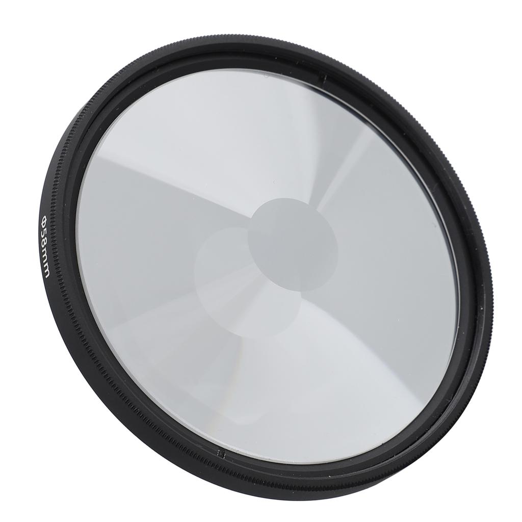 58mm Vortex Prism Filter Waterproof MRC Multilayer Coating Non Slip Camera Vortex Distortion Special Effect Filter