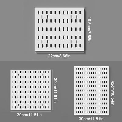 Diy Pegboard Accessories Hanging Shelf Storage Hooks Wall Organizer No Punching Crafts Organization For Garage Kitchen Room