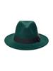 Elegant Wide Brim Fedora Hat With Feather And Belt For Party Festival