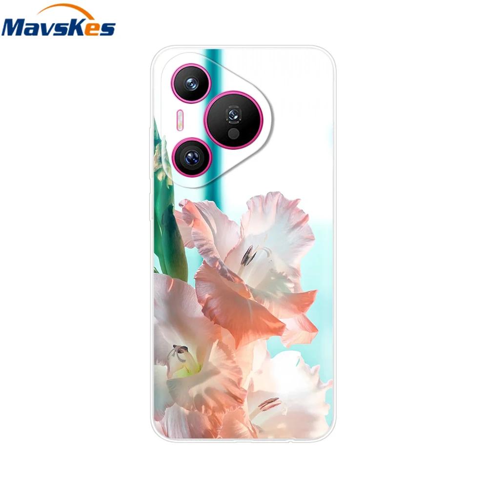 For Huawei Pura 70 Pro Case Pura 70 Clear Back Cover Pretty Girl Bumper Soft TPU Funda For Huawei Pura 70 Pro+ Pura70 Ultra Capa