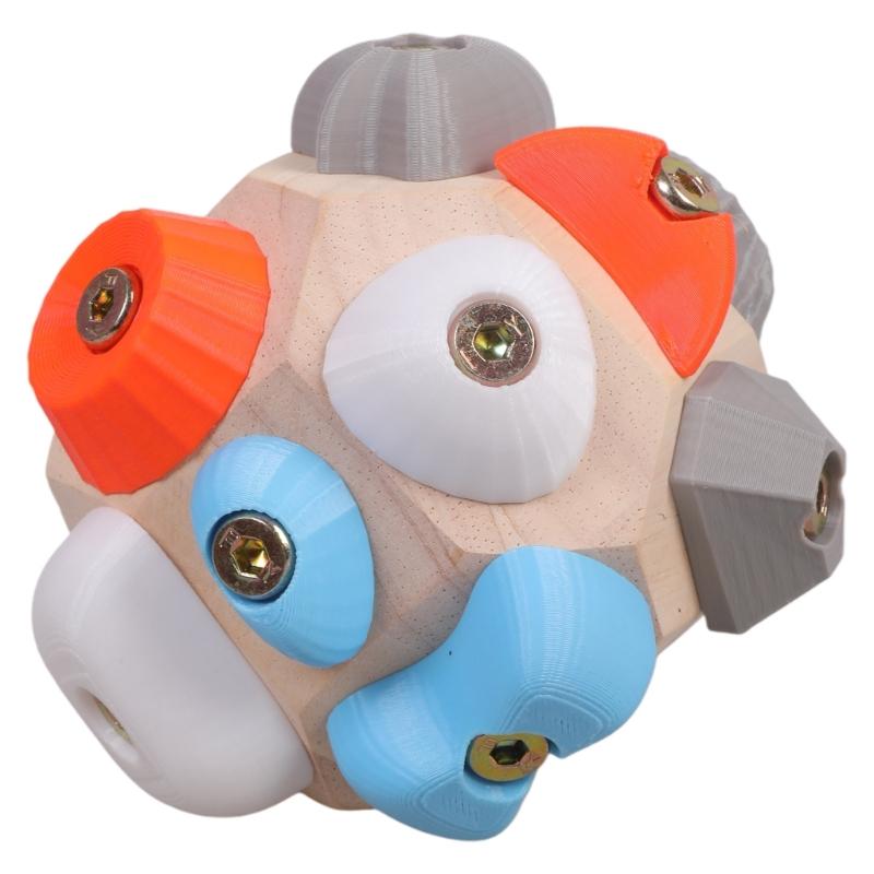 

Customizable Miniature Climbing Ball For Bouldering Enthusiasts with Durability Wooden Construction And Colorful Holds 1
