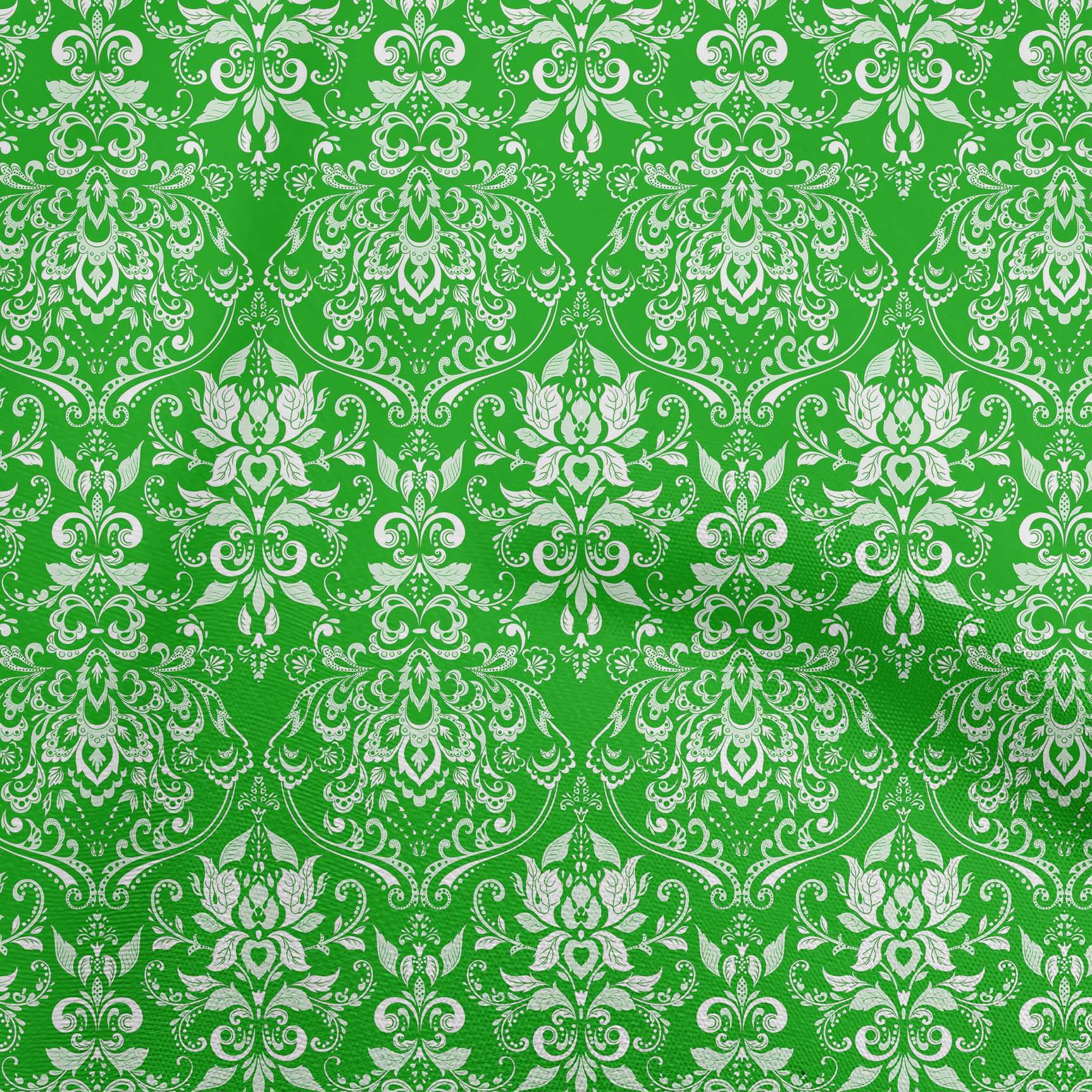 

OneOone Cotton Flex Black Fabric Damask Швейна тканина у дворі з принтом для шиття одягу своїми руками 40 дюймів 56 Inch Wide - Cotton Poplin світло-зелений колір