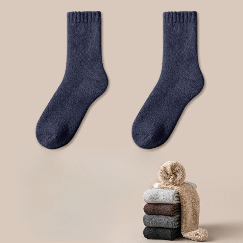 Male Autumn and Winter with Wool and Thick Wool Ring Sweat Absorption Deodorant In The Tube Wool Socks