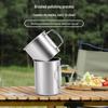 Copo de Camping Dobrável de Aço Inoxidável 304 com Alça Portátil para Atividades ao Ar Livre e Montanhismo