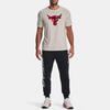 Under Armour Project Rock Brahma Bull Vintage Print Crew Neck T-Shirt Men Ivory-White 1361733-130