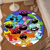 Happy Smiling Cartoon Characters Round Rug for Livingroom,Bedroom, Palyroom, Chair Rug, Area Rug, Circle Carpet, Large Size Fan Christmas Gift