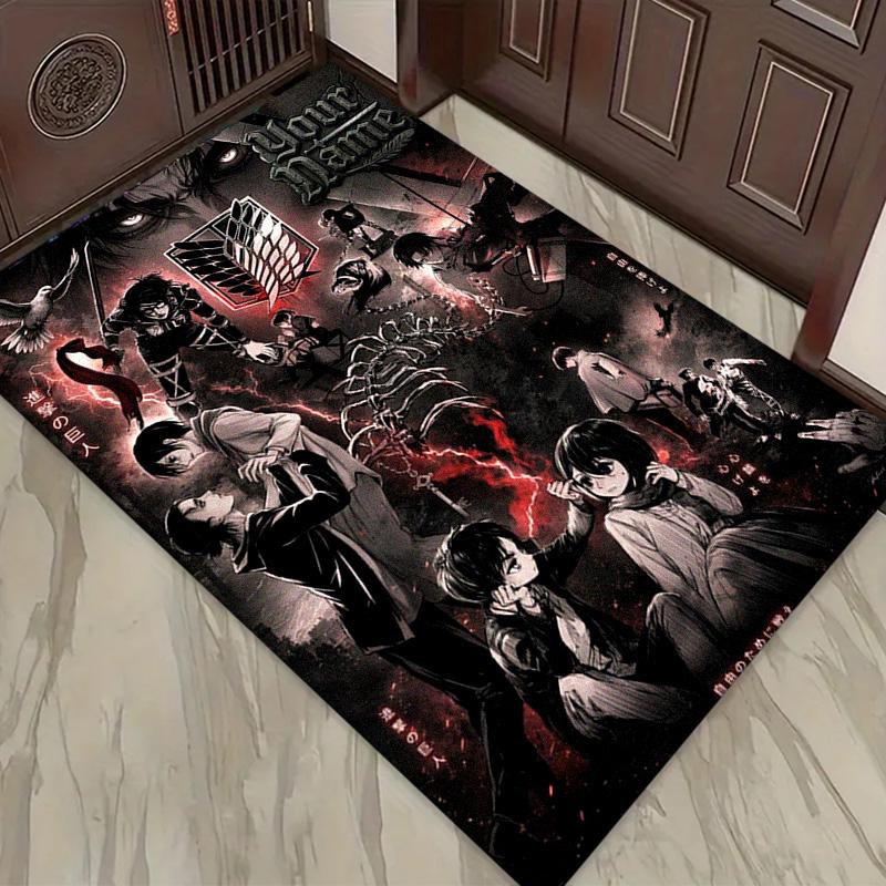 Name Custom Anime Titan Attack Carpet Rug for Living Room Bedroom Home Sofa Decoration,Kids play Non-slip Floor Mat