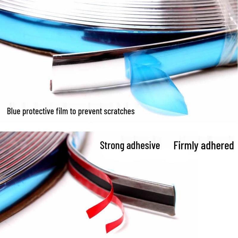 Car Chrome Trim Strips: Window & Body Decorative Strips, Anti-Scratch Bumper Strips, Door Edge Guards