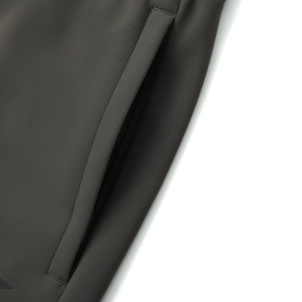 Li Ning Comfortable Casual Simple Fleece Cuffed Knitted Sports Pants Men Bottoms Dark-Gray AKLUB55-2