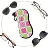 Vintage Floral Patchwork Print Soft Eyeglasses Sunglasses Case,Portable Anti Scratch Spectacle Pouch,Lightweight Protective Eyewear Bag for Travel