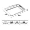 304 Stainless Steel Rectangular Deep Serving Tray