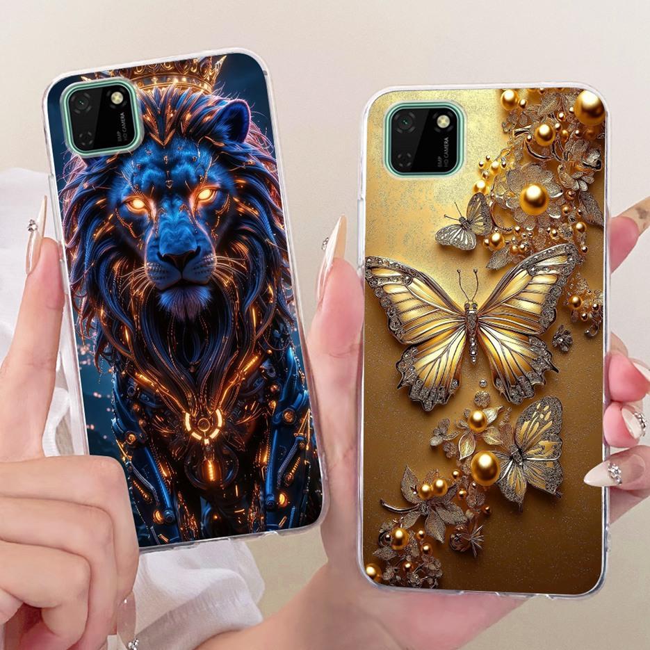 For Huawei Y5p Case DRA-LX9 Cute Lion Fashion Painted Cover Soft Silicone Phone Case For Huawei Y5p Honor 9S Honor9S Fundas Bags