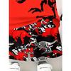 Boys' fashionable 3D printed casual short sleeved shorts set T-shirt, outdoor sports shorts set