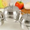 3Pcs/Set Kitchen Supplies Apple Shape Stainless Steel Condiment Pot Spice Container Salt Sugar Bowl Serving Jars Pot Spoons 2024