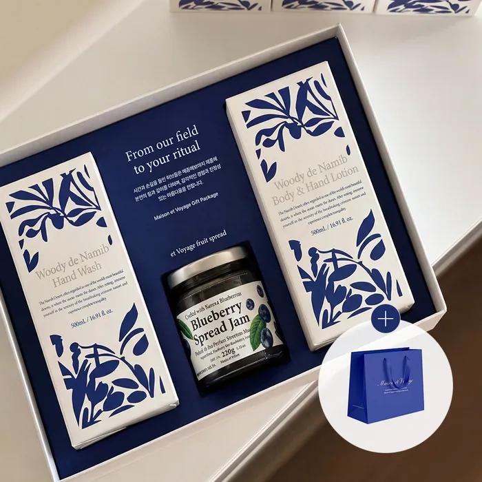 [Gift Set] Hand Wash 500ml + Body & Hand Lotion 500ml + Organic Blueberry Jam 220g