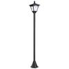 1.2m Solar Powered Outdoor Lamp Post - Black