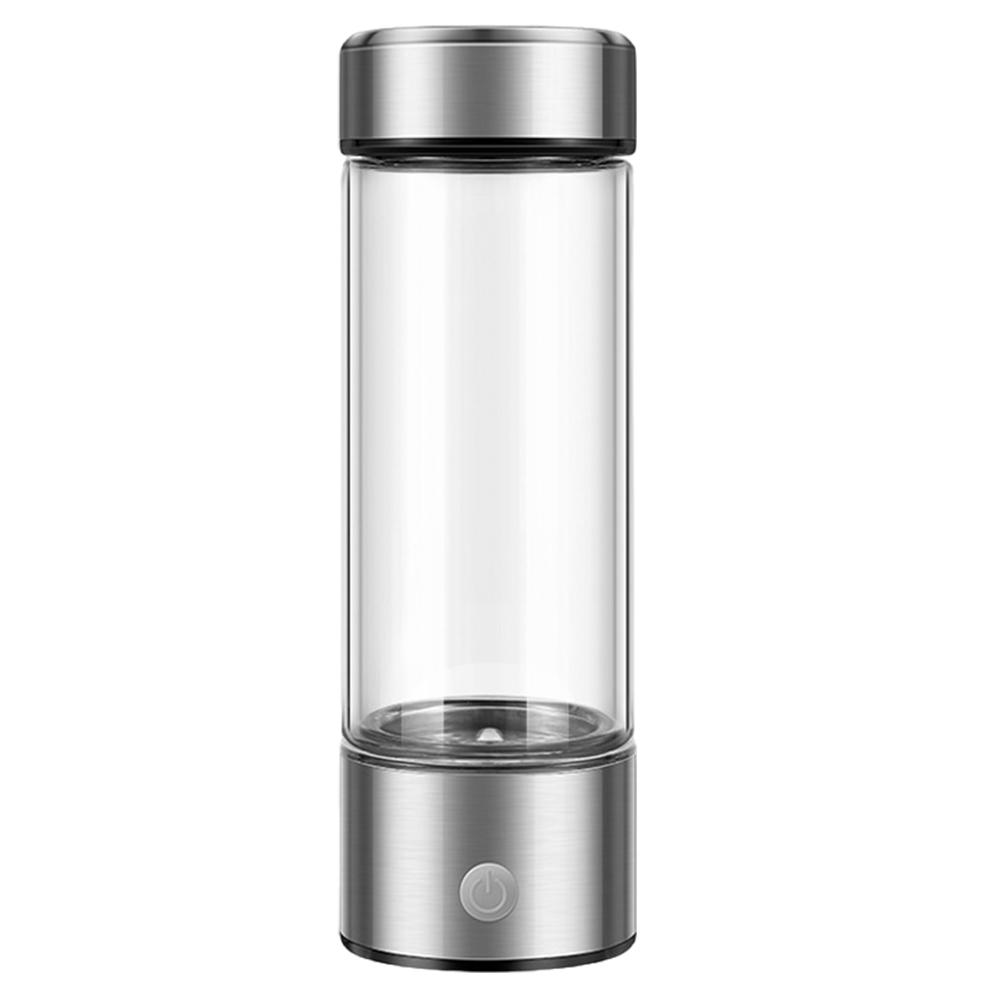 

Hydrogen Water Bottle Portable Hydrogen Water Generator Bottle Leakproof Hydrogen Generator Cup Battery Operated for Health Life серебряный