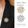 Luxury Pearl Flower Brooch: Elegant High-End Pin for Women’s Suit Jackets
