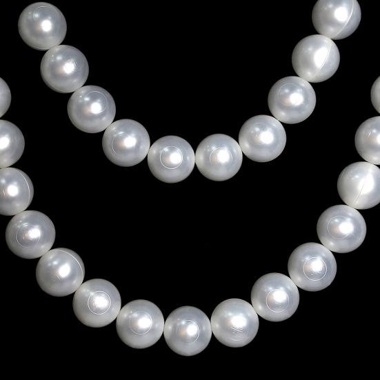 10Pcs DIY Faux Pearl Garland Staircase Decoration Large White Bead Wall Hanging Ornament Home Wedding Bridal Shower Party Stairway Decor