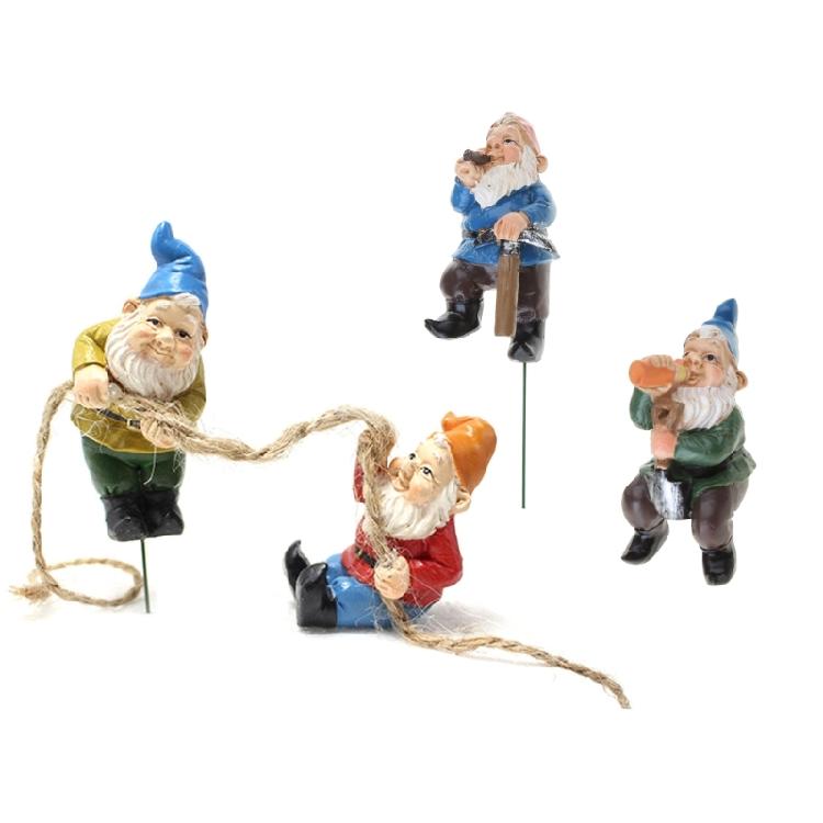 4pcs Micro Landscape Tree Dwarf Resin Statue Elf Figurines DIY Fairy Garden Accs 1