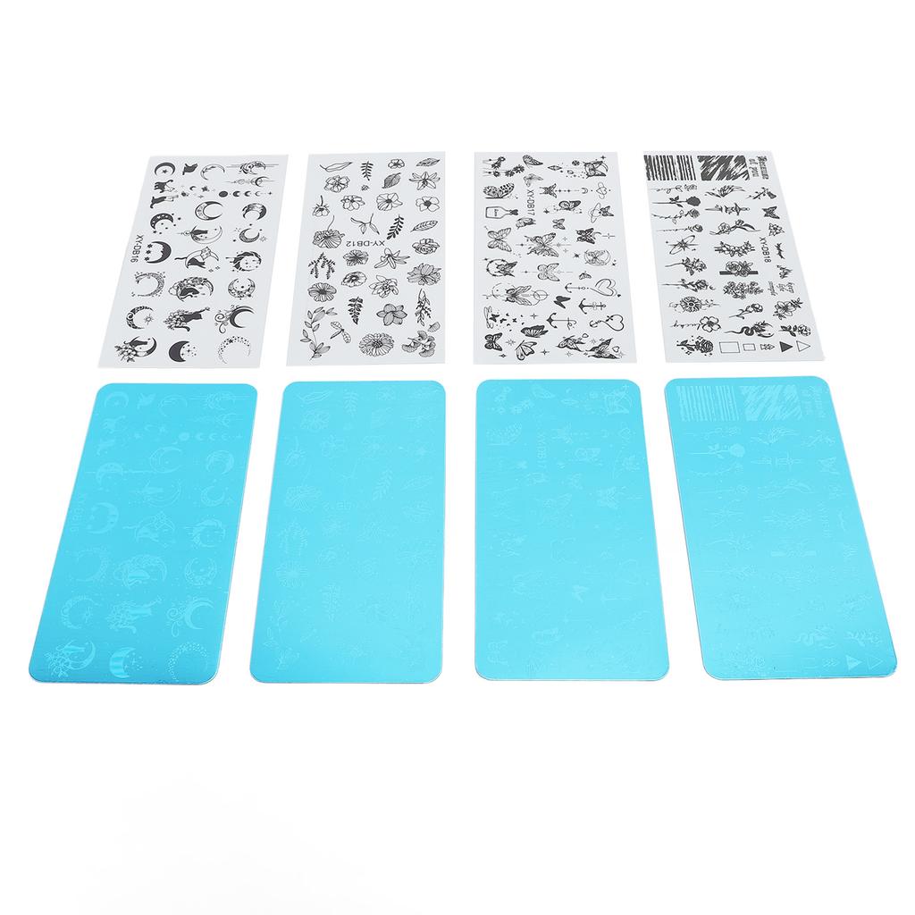 Nail Art Printed Steel Plate Multi Trend Irregular Nail Stamp Template Kit for Manicure Printing
