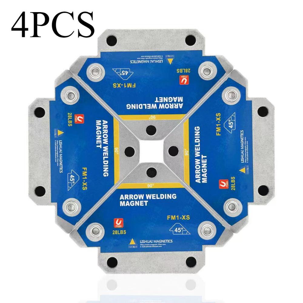 

2 ШТ./4 ШТ. Магнитные держатели для сварки 12,5 кг Угловой припой Магнит-стрелка Фиксатор сварки Позиционер Ферритовый вспомогательный инструмент для удержания Локатор