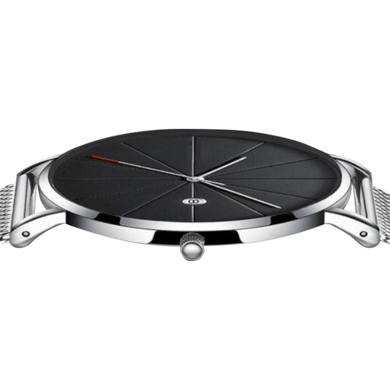 Simple Men Watch Stainless Steel Belt Watches For Man Ultra-Thin Quartz Wristwatch Calendar Date S Clock Relgio Masculino