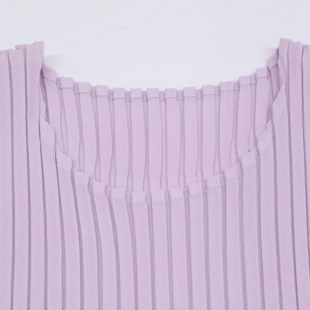 ISSEY MIYAKE 25 Stainless Steel Wisteria Purple Pressed Flora Solid Plats Dress Dress 2 pinkUsed