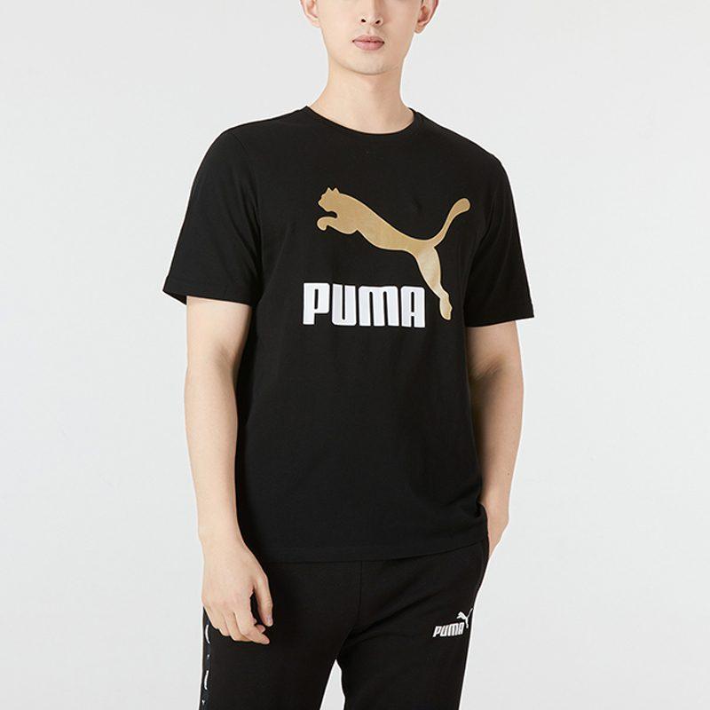 Puma T Shirts Men's Black Crew Neck Moderate Straight Fit 536345-01