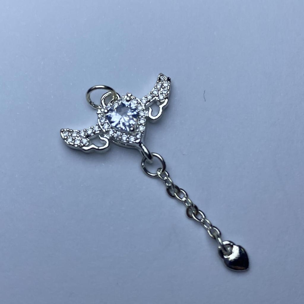 Diy Angel Wings Bail Pendant for Jewelry Making