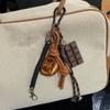 Bagel Pretzel Chocolate Bag Charm Pendant Keyring Braided Rope Keychain Charm for Backpack Purse Handbag Decorations