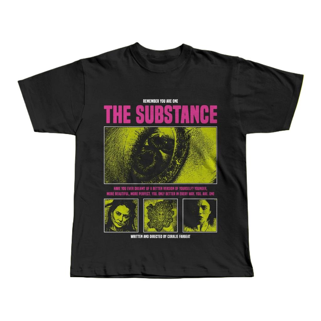 T-shirt del film The Substance Uomo Donna Horror Sci-Fi Grafica Cotone Manica Corta Streetwear Tee
