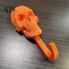 Halloween-Thema Wanddekoration Totenkopf Haken, 3D-gedruckter Gotischer Dekorativer Klebe-Schlüsselhakenhalter, Montierter Aufbewahrungs-Organizer für Zuhause Schlafzimmer Badezimmer