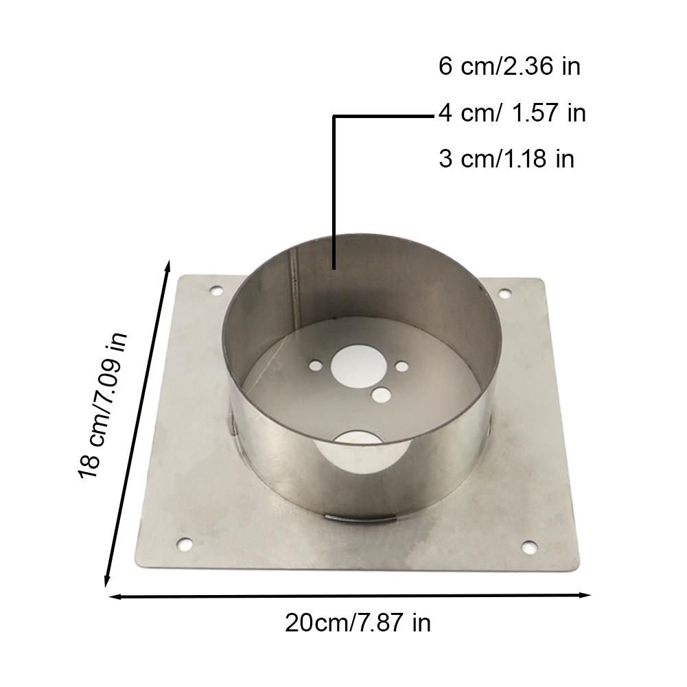 30mm 40mm 60mm Car Air Diesel Heater Chinese Diesel Heater Mounting Plate Stainless Steel Turret Planar For Eberspacher Webasto