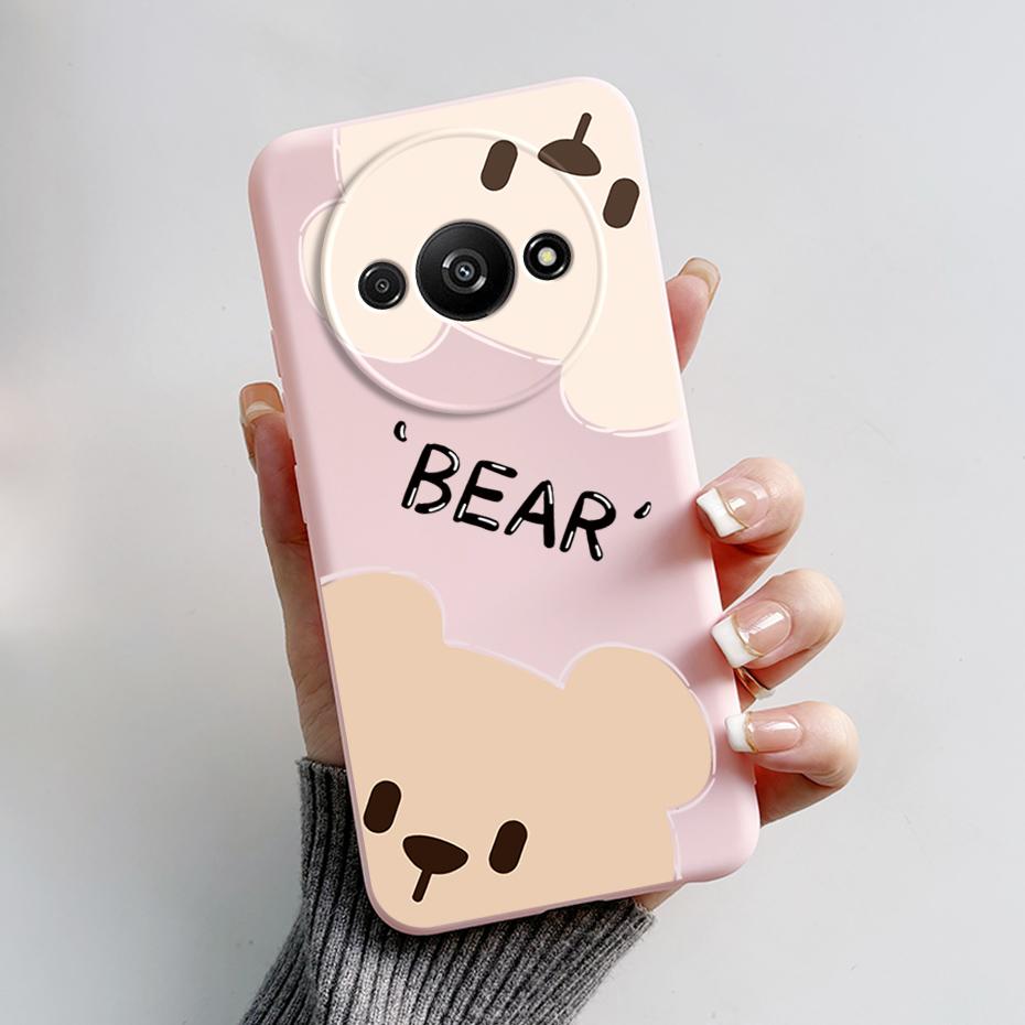 For Funda Redmi A3 Case Redmi A3 2024 Back Cover Stylish Painted Soft Silicone Phone Case for Xiaomi Redmi A3 A 3 RedmiA3 Bumper