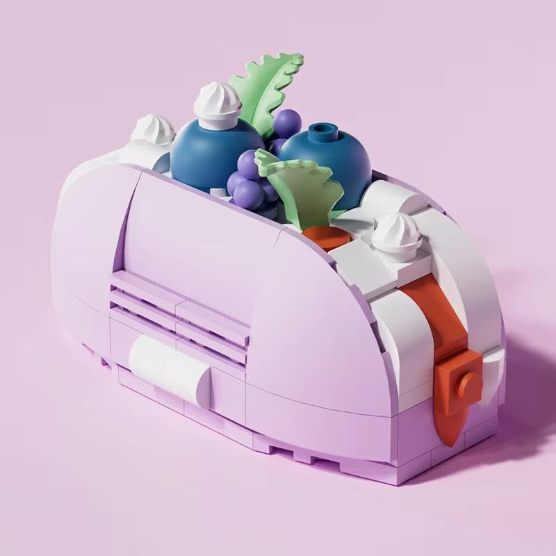 ToylinX 100+pcs Delicious Dessert Building Blocks Sets, Assorted Stem Building Sets for Halloween Gift for Children and Adults