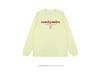Trendy Retro Hong Kong Style Letter Print Unisex Loose Cuffed Sleeve Cotton Long Sleeve Tee